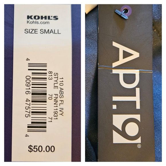 New APT 9 Wrap Tie Back Floral V Neck Dress Knee Length Cap Sleeve Women Small - Picture 7 of 7